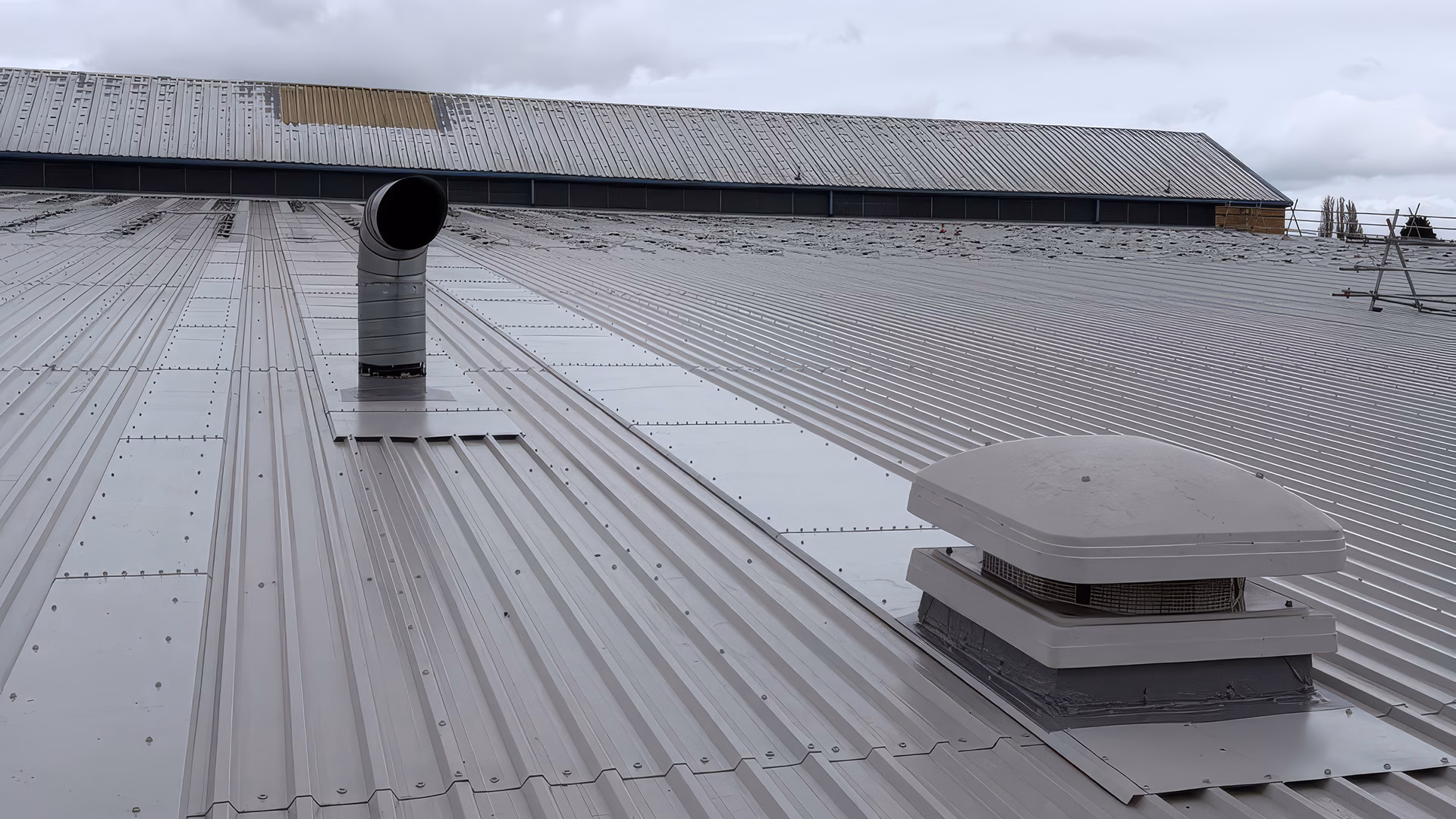 Installation of new flashings, trims and other roof details