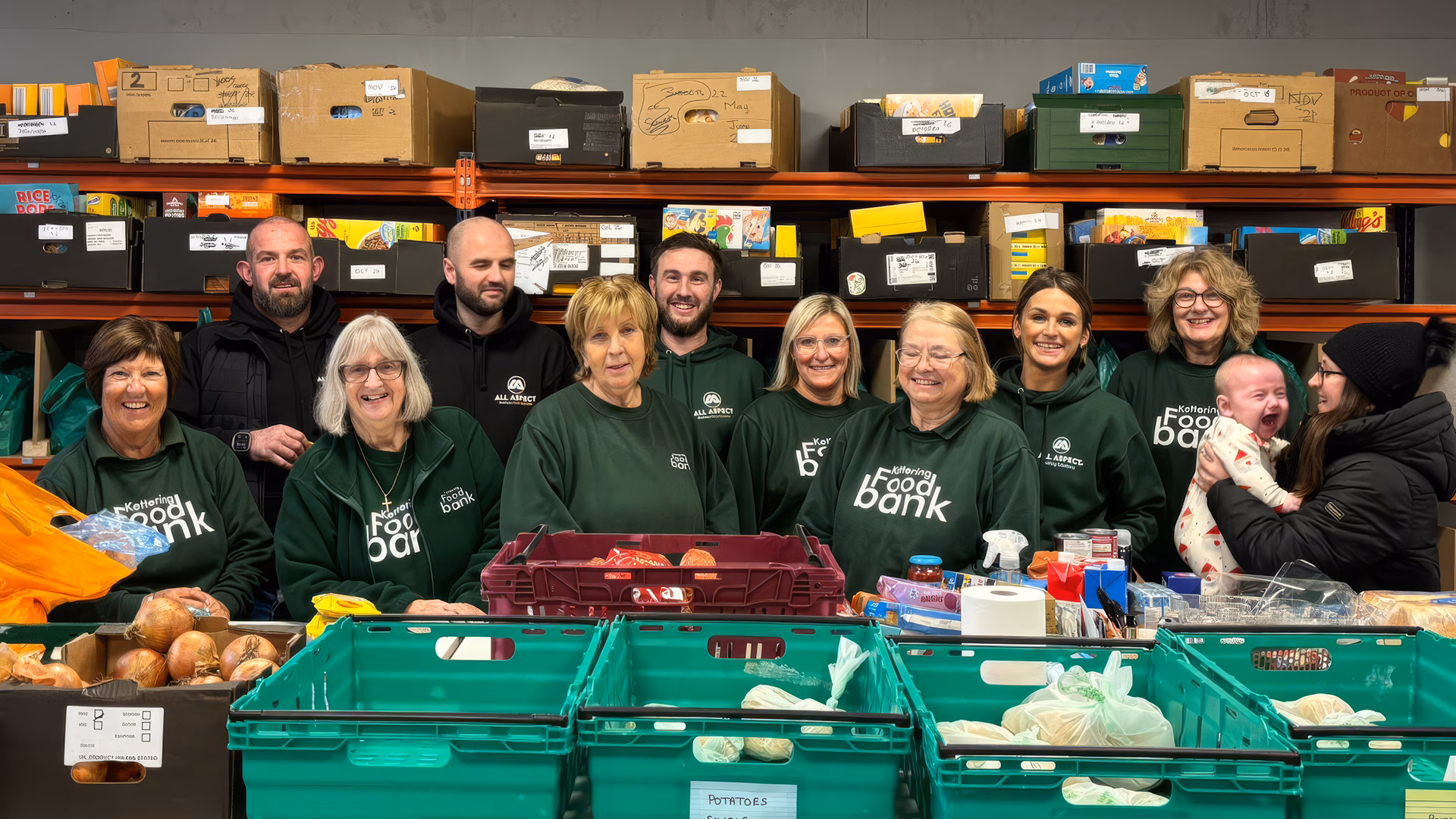 All Aspect team supporting Kettering Food Bank